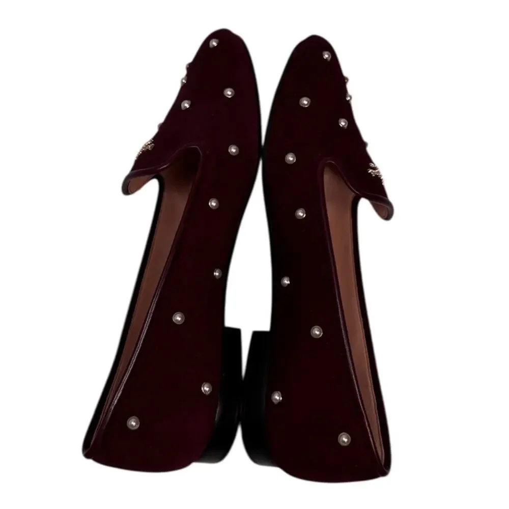 KATE SPADE $249 Claudia Pearl Flats SZ 9.5 NARROW